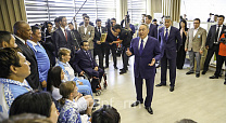 А.А. Строкин посетил с рабочим визитом г. Астана (Республика Казахстан), где принял участие в церемонии открытия Паралимпийского тренировочного центра  