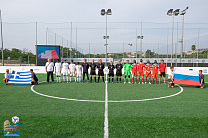 Сборная команда России по мини-футболу 5х5 класс В1 (тотально-слепые спортсмены) выиграла у сборной Греции во втором матче чемпионата Европы в Италии