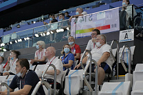 П.А. Рожков, А.А. Строкин, С.П. Евсеев посетили финалы соревнований по плаванию 1 дня XVI Паралимпийских игр в г. Токио