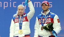 Российская горнолыжница с нарушением зрения Александра Францева завоевала золотую медаль Паралимпийских игр в дисциплине " слалом" 